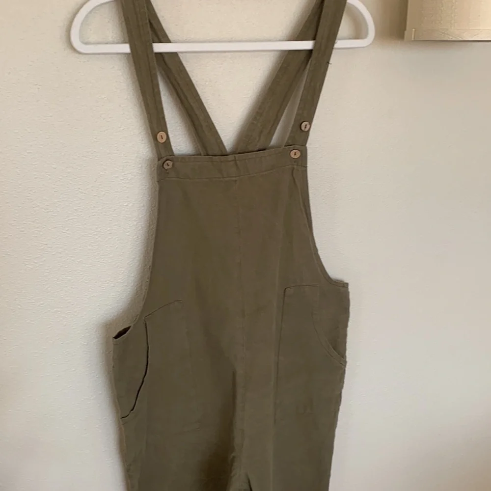 Olive Green Women's Jumpsuit - Picture 3 of 9
